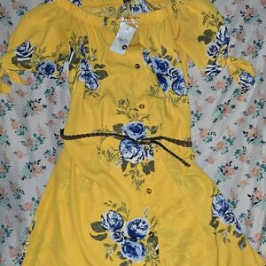 Off the Shoulder Floral Dress